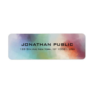 Personalised Modern Colourful Abstract Elegant Return Address Label