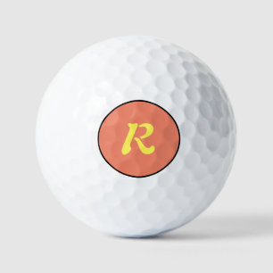 Personalised Modern Colourful Monogram Lettering Golf Balls