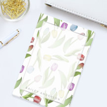 Personalised Modern Colourful Tulip Floral Pattern