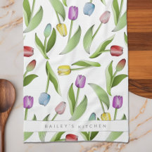 Personalised Modern Colourful Tulip Floral Pattern