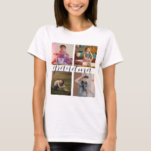 Personalised Modern Cool Photo Collage T-Shirt