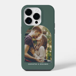 Personalised Modern Couples Photo Keepsake iPhone 14 Pro Case
