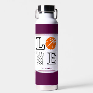 Personalised Modern Custom Basketball Players Water Bottle