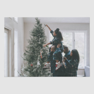 Personalised Modern Custom Christmas Family Photo Tissue Paper