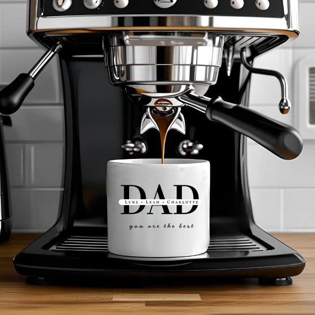 Personalised Modern DAD Espresso Mug (Creator Uploaded)
