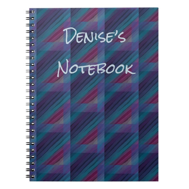 Personalised Modern Design Spiral Notebook (Front)