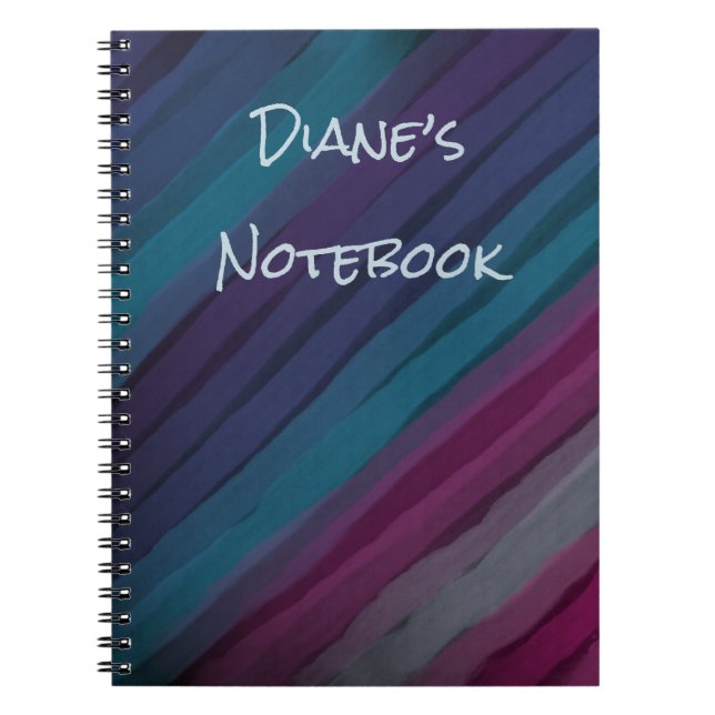 Personalised Modern Design Spiral Notebook (Front)
