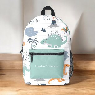 Personalised modern dinosaur trendy kids   printed backpack