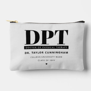 Personalised Modern DPT Doctor of Physical Therapy Accessory Pouch