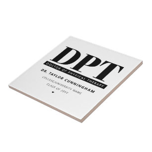 Personalised Modern DPT Doctor of Physical Therapy Ceramic Tile