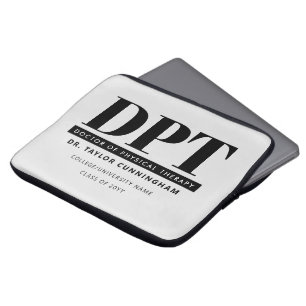 Personalised Modern DPT Doctor of Physical Therapy Laptop Sleeve