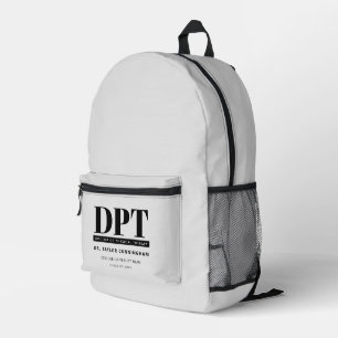 Personalised Modern DPT Doctor of Physical Therapy Printed Backpack
