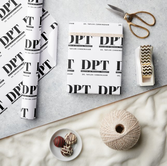 Personalised Modern DPT Doctor of Physical Therapy Wrapping Paper (Crafts)