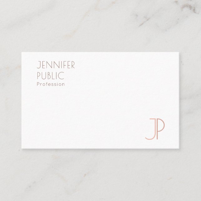 Personalised Modern Elegant Monogram Template Business Card (Front)