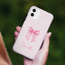 Personalised Modern Elegant Pink Bow