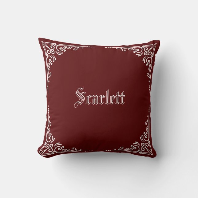 Personalised Modern Elegant Typography Name  Cushion (Front)