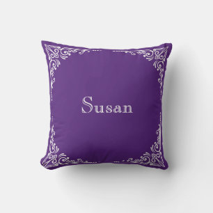 Personalised Modern Elegant Typography Name  Cushion