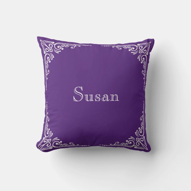 Personalised Modern Elegant Typography Name  Cushion (Front)