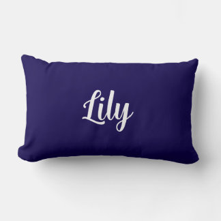 Personalised Modern Elegant Typography Name Lumbar Cushion
