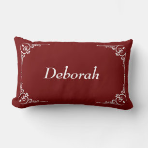 Personalised Modern Elegant Typography Name Lumbar Cushion