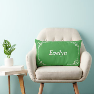 Personalised Modern Elegant Typography Name Lumbar Cushion