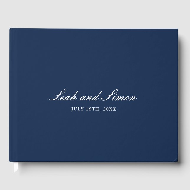 Personalised Modern Elegant Wedding Guest Book (Front)