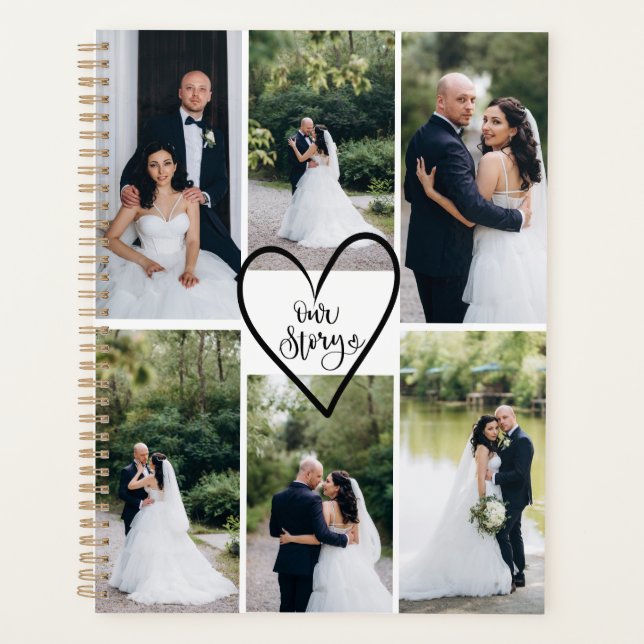 Personalised Modern Elegant Wedding Photo  Planner (Front)