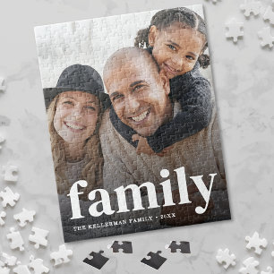 Personalised Modern Family Photo Jigsaw Puzzle