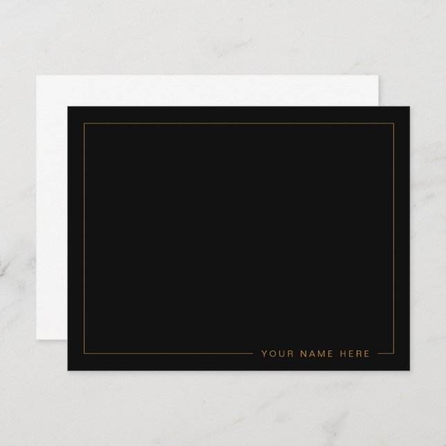 Personalised Modern Flat Note Card (Front/Back)
