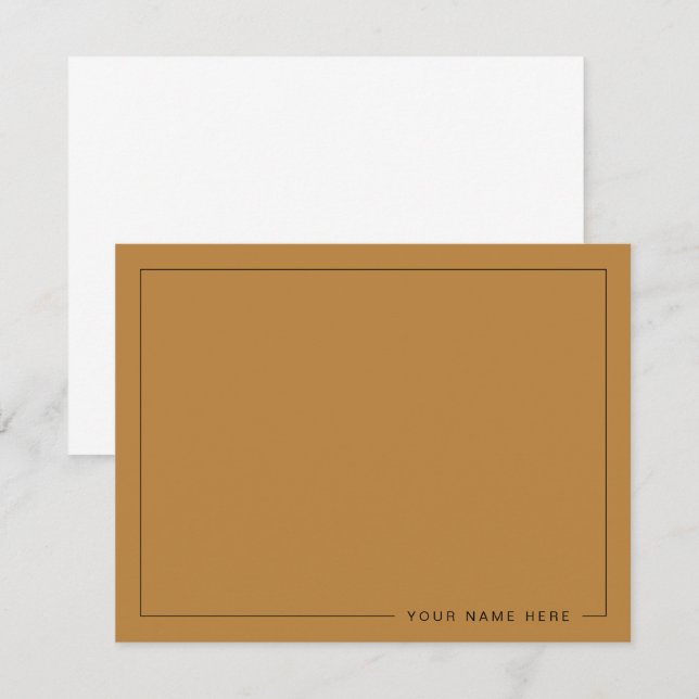 Personalised Modern Flat Note Card (Front/Back)