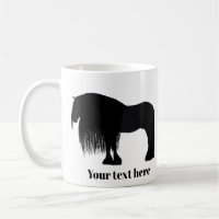 Personalised Modern Friesian Horse Illustration