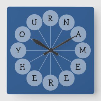 Personalised Modern Fun Name Clock