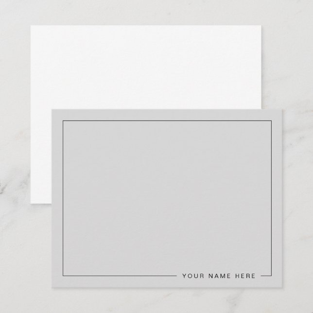 Personalised Modern Gainesboro Flat Note Card (Front/Back)