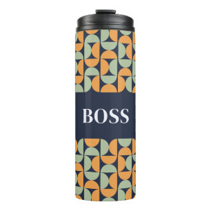 Personalised Modern Geometric Thermal Tumbler