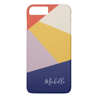 Personalised Modern Geometric Triangles iPhone 8 Plus/7 Plus Case