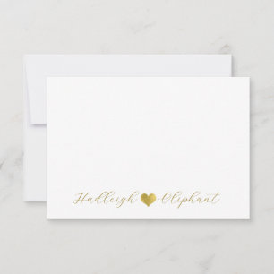 Personalised Modern Gold Handwritten Script Name Card