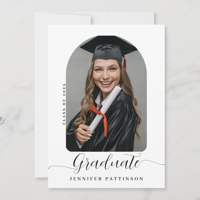 Personalised Modern Graduation Announcement (Front)