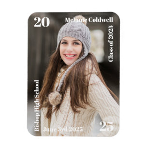 Personalised Modern Graduation Announcement Magnet