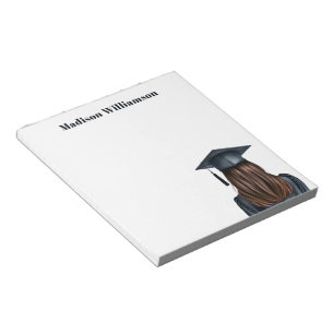 Personalised Modern Graduation Female Graduate Notepad