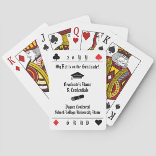 Personalised Modern Graduation Playing Cards Suits