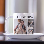 Personalised Modern Grandpa | 6 Photo Coffee Mug<br><div class="desc">Happy Fathers day coffee mug featuring 6 photo's and text which reads "GRANDPA, HAPPY FATHERS DAY, WE LOVE YOU". Can be edited to happy holidays, happy birthday, merry christmas, making the perfect gift for any relative. The mug is easily personalised and the font styles, size and colours can be changed...</div>