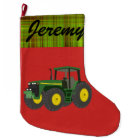 Personalised Modern Green Tractor