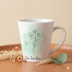 Personalised Modern Green Watercolor Coffee Mug