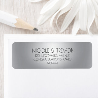 Personalised Modern Grey Return Address Label