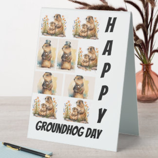 Personalised Modern Groundhog Day 9 Photo Collage