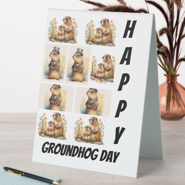 Personalised Modern Groundhog Day 9  Photo Collage (In SItu (Table))