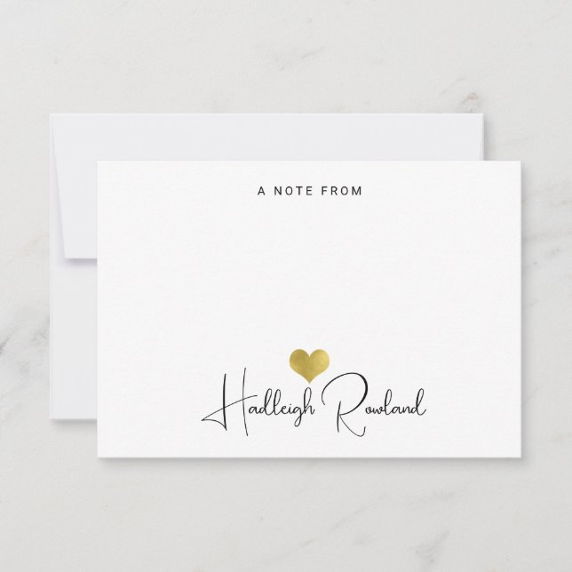 Personalised Modern Handwritten Script Name  Card (Front)
