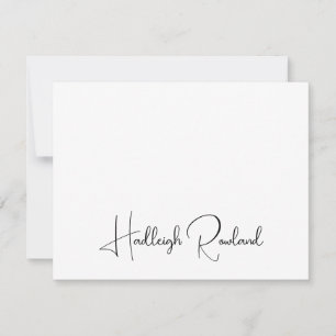 Personalised Modern Handwritten Script Name  Card