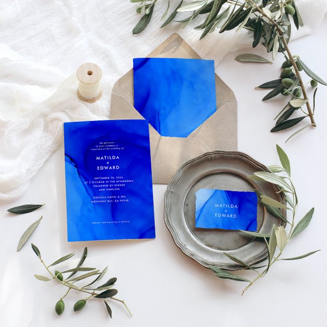 Personalised Modern Ink Wedding Abstract Bold  Announcement (Creator Uploaded)
