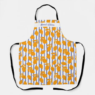 Personalised Modern Italian kitchen Lemons Apron